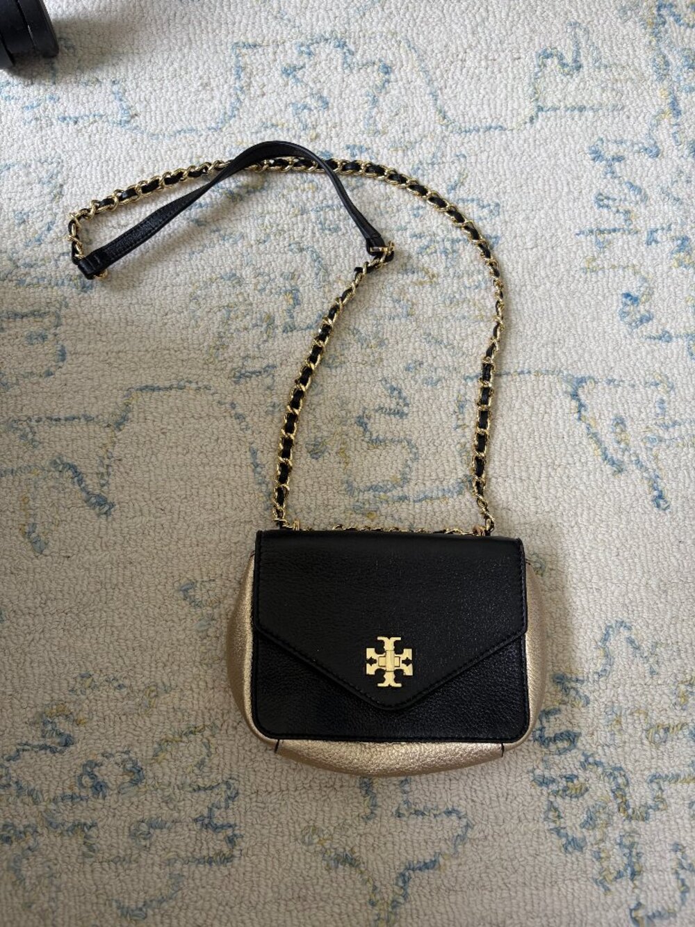 Tory Burch Britten Two-Tone Leather Chain Crossbody Bag
